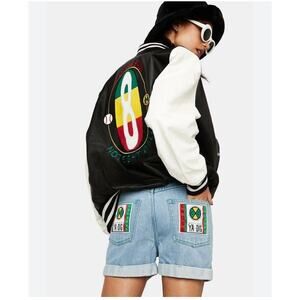 Cross Colors Cuffed Denim Shorts Size 26 Streetwear Hip Hop